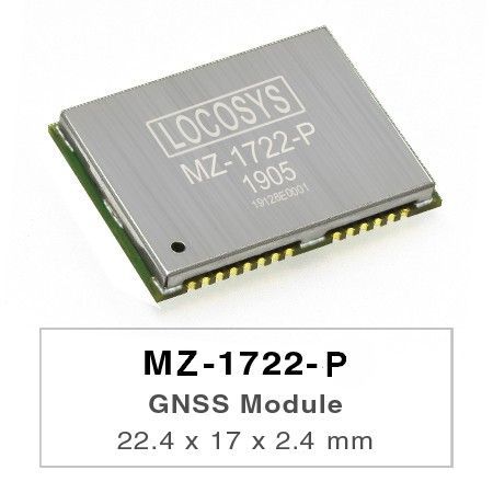 MZ-1722-P GNSS 模組 - LOCOSYS MZ-1722-P is a multi-constellation dual-frequency GNSS module that can output raw data for high precision location, such as RTK and PPK.