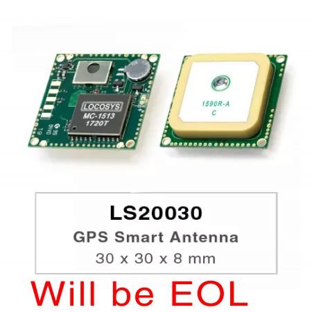 GPS Smart Antenna Module - LS20030/31/32 series products are complete GPS smart antenna receivers, including an embedded antenna and GPS receiver circuits, designed for a broad spectrum of OEM system applications.