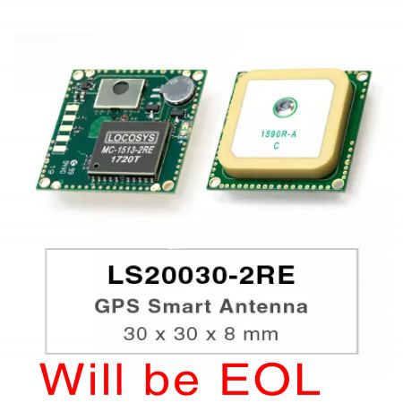 GPS Smart Antenna Module - LS20030~2-2RE products are complete GPS smart antenna receivers, including an embedded antenna and GPS receiver circuits, designed for a broad spectrum of OEM system applications.