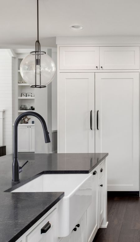 One-Handle High Arc Pulldown Kitchen Faucet With Power Clean, Spot Resist Stainless.