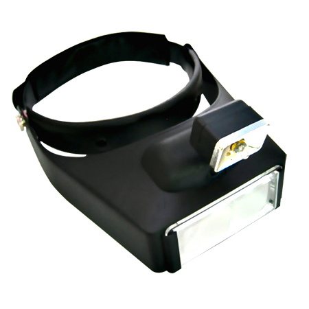 Head Magnifier Glass 4 Lens Headset with Light 