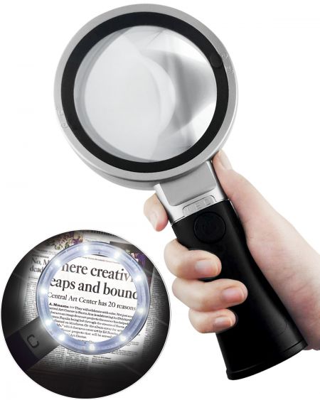 Magnifying glass with LED light 10X 38 mm W4E1 