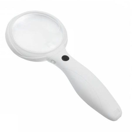 Round LED handheld magnifier with USB charging - Round LED handheld magnifier with USB charging