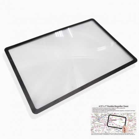 3X PVC Lightweight Page Magnifying Sheet for Reading Small Fonts - 3X PVC Lightweight Full Page Magnifying Sheet Fresnel Lens, Magnifying Glass for Reading Small Patterns, Maps and Books