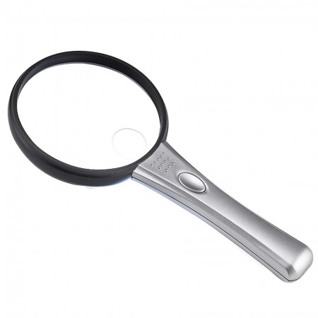 JIAHE115 Hand-held Magnifier Rectangular Magnifier with Led Lights 10x Lens Reading Magnifying Glass Lamp for Books Jewellery Work Maps Handheld Illuminated Magnifying Glass 