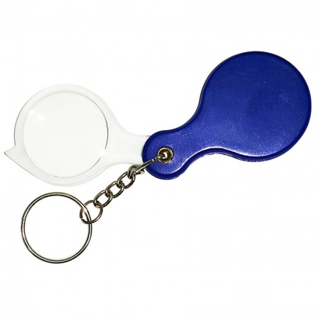 3X Portable Small Magnifying Glass with Keychain - 3X Pocket Folding magnifying glass with Keychain