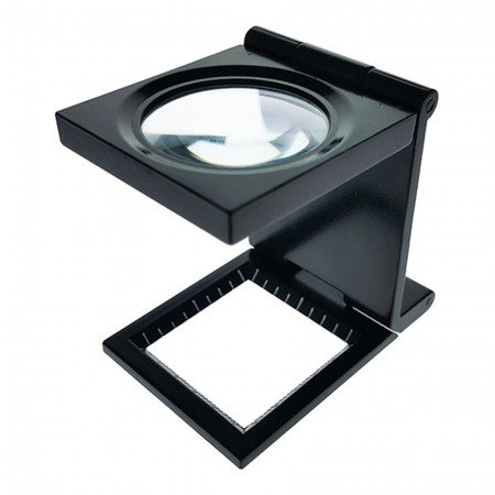 Portable 6X Metal Folding Magnifier Linen Tester - 6X Lens Metal Foldable Linen Tester Dia. 28mm
