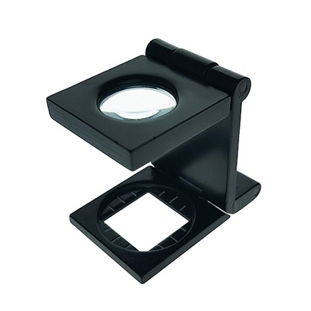 6X Metal Folding Magnifying Glass Linen Tester - 6X Lens Metal Foldable Linen Tester