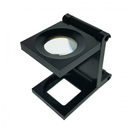 6X Plastic Folding Magnifying Glass Linen Tester - 6X Lens Plastic Foldable Linen Tester