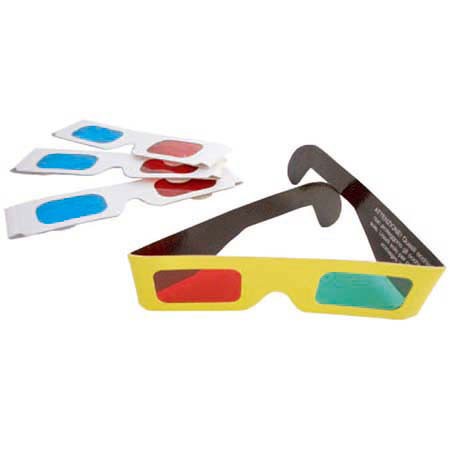 3D Glasses & Solar Eclipse Glasses - Paper Anaglyph 3D Red Cyan Glass / Red Blue Glass