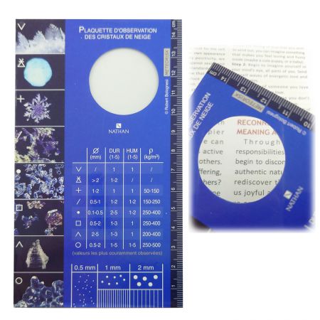 Postcard Size 3x Cardboard Magnifier with Ruler Scale - postcard size 3x cardboard magnifier with ruler scale