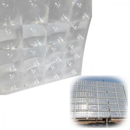 Fresnel lens solar concentrator has 92% high light transmittance which is suitable for Solar energy collector system.