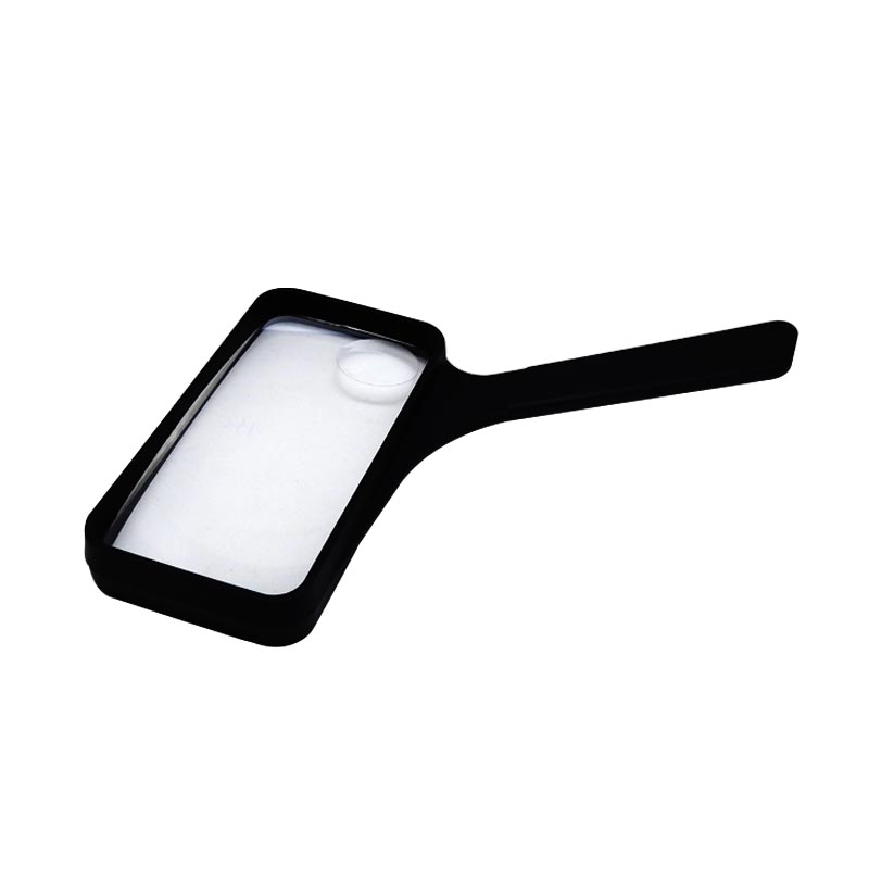 Plastic Rectangular Handheld Magnifier 2 inch x 4inch Magnifying