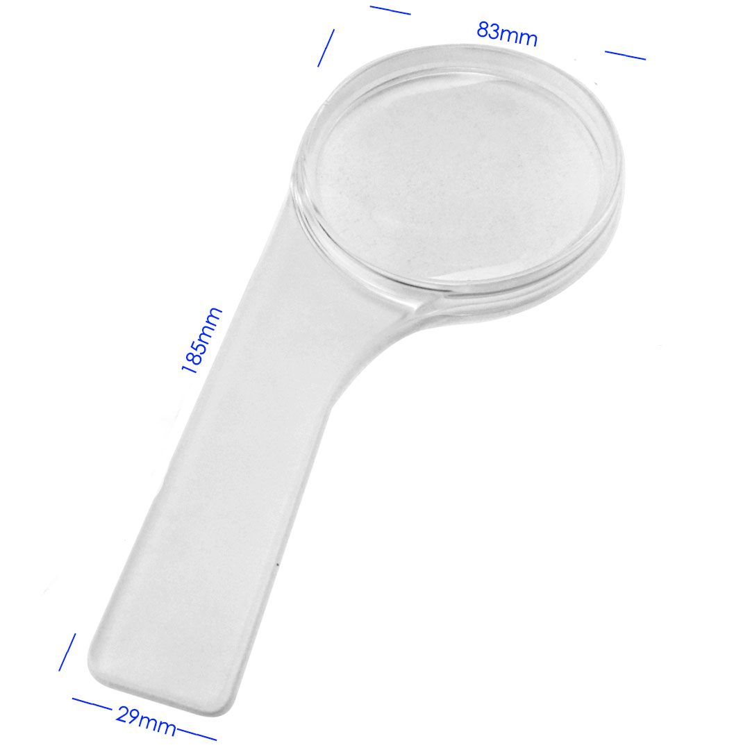 Plastic Clear Hand Held Magnifier Reading Magnifier 3 inches ...