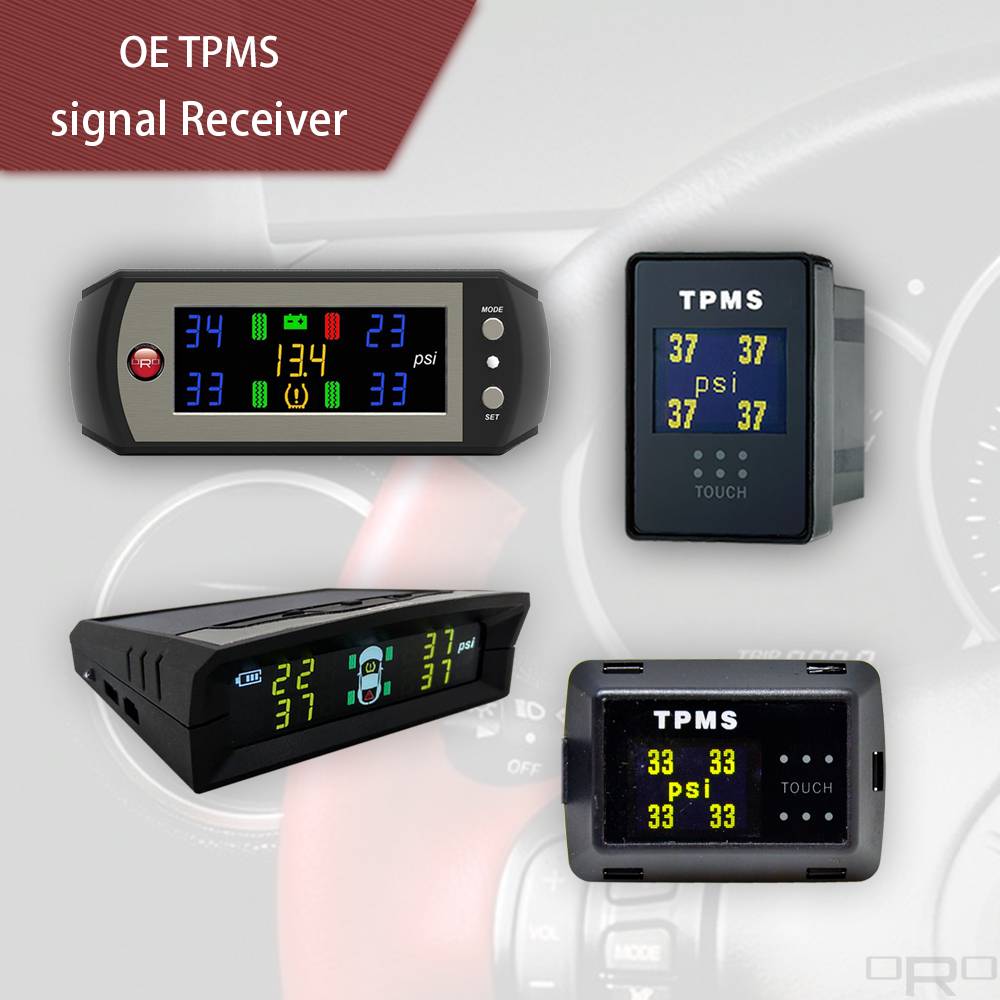 ORO Tech ได้พัฒนา OE TPMS Receiver Display ซึ่งสามารถแสดงข้อมูลยางได้ 4 เส้น