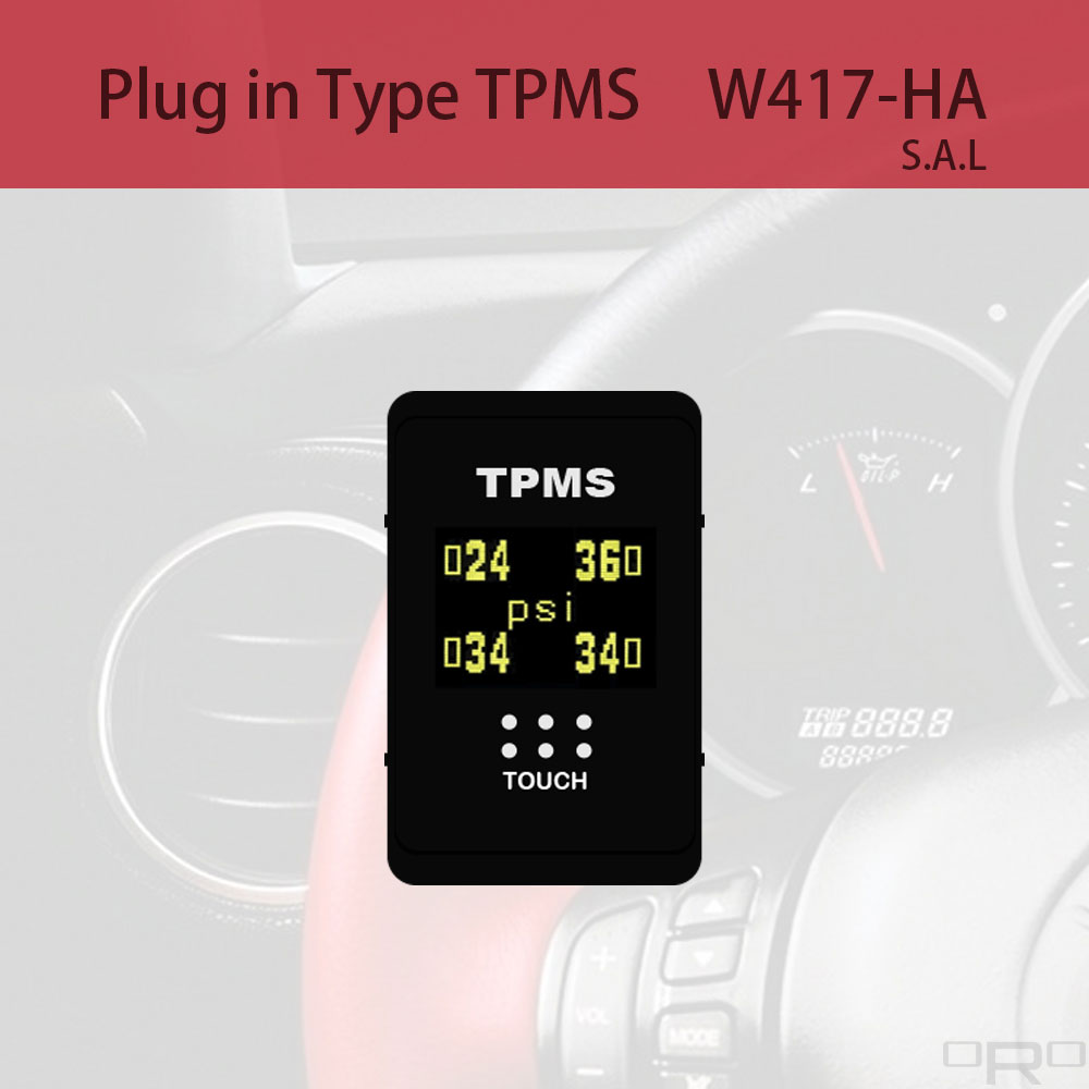 W417-HA ist ein TPMS vom Schaltertyp und für bestimmte 4-Rad-Fahrzeuge geeignet.