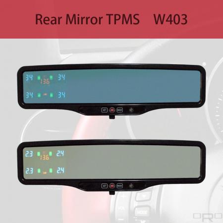 Rückspiegel-Reifendruckkontrollsystem (TPMS) - ORO-W403 Reifendrucküberwachungssysteme (TPMS) können Reifendruck, Reifentemperatur und Autobatterieinformationen überwachen und bereitstellen.