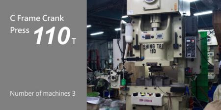 C Frame Crank Press 110t. Number of machines 3.