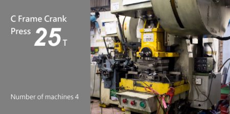 C Frame Crank Press 25t. Number of machines 4.