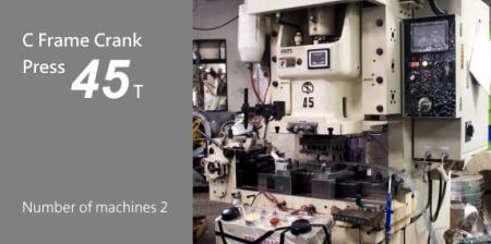 C Frame Crank Press 45t. Number of machines 2.