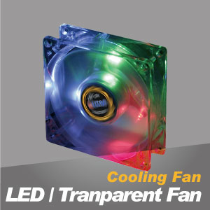 Ventilador de refrigeración LED y transparente