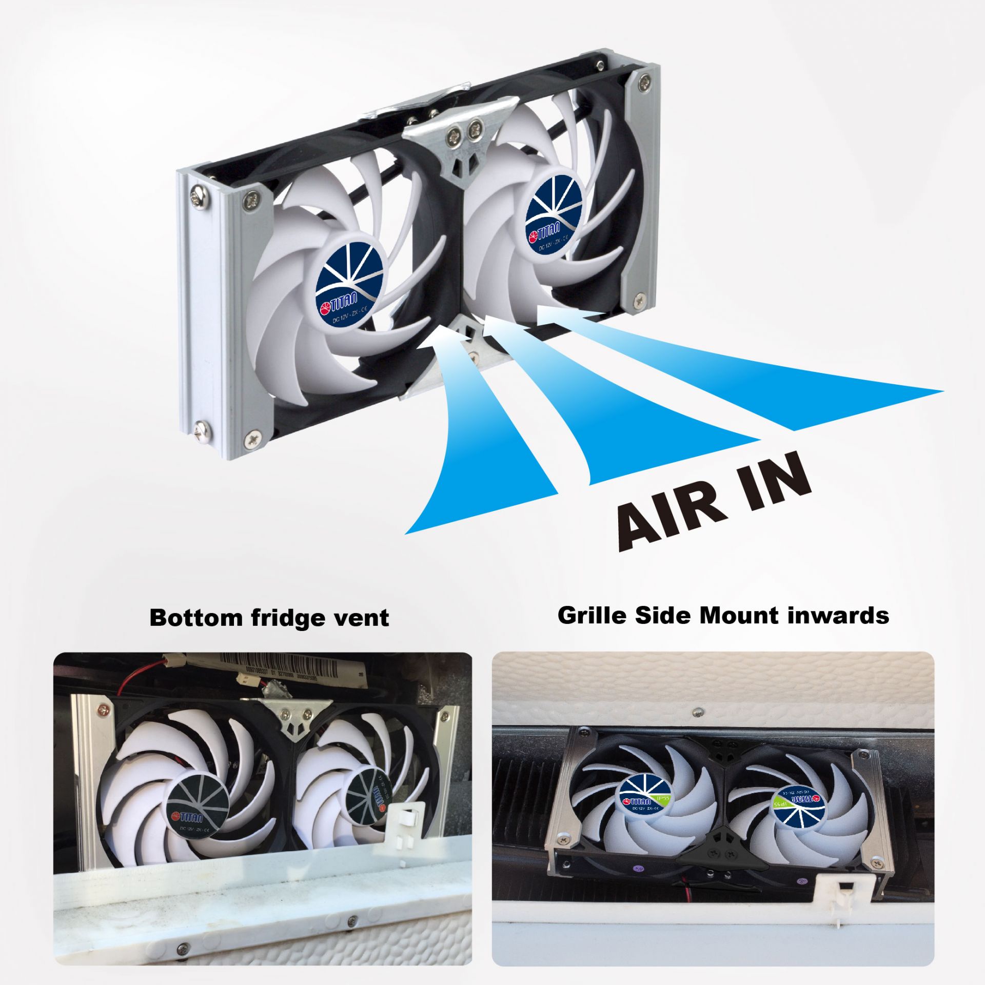 Credential subtraktion Gå i stykker Which side of the fan blows out the airflow? Could it reverse the airflow?  - FAQs | Made in Taiwan Custom RV Fans and PC Cooling Fans Manufacturer |  TITAN Technology Limited