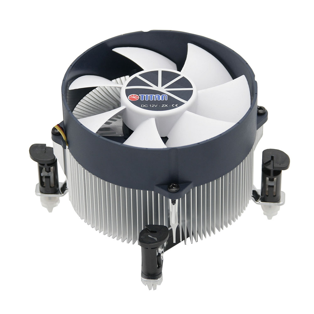 Computer CPU Fan Fin Cooling Heatsink Air Cooler Radiator Heat Dissipation Kit DC 12V 3Pin Power Connector Aluminum
