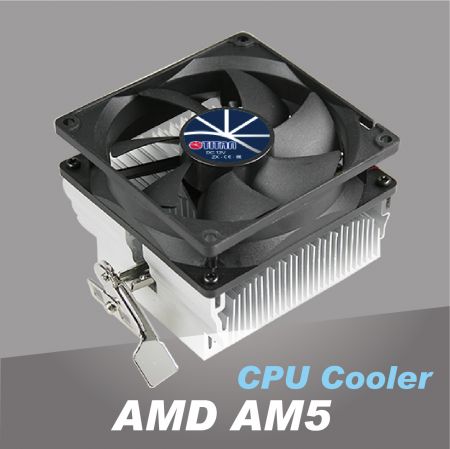 AMD AM5 CPU Cooler - Aluminum fins and silent cooling fan design ensures incredible cooler cooling performance.