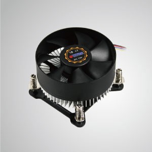 Intel LGA 1155/1156/1200 - Enfriador de aire de CPU de diseño de perfil bajo con aletas de enfriamiento de aluminio/ TDP 75W