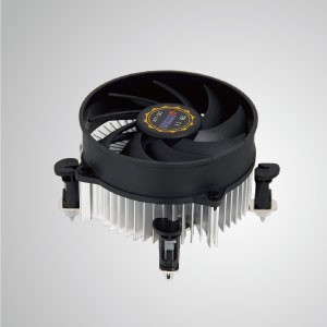 Enfriador de aire de CPU Intel LGA 1155/1156/1200 con aletas de enfriamiento de aluminio y base de cobre de 30 mm/TDP 105 W