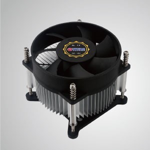 Intel LGA 1155/1156/1200 CPU-luchtkoeler met aluminium koelvinnen / TDP 65~73W - Uitgerust met radiale aluminium koelribben en stille ventilator, kan deze CPU-koeler de luchtstroom centraliseren en de thermische dissipatie effectief verbeteren