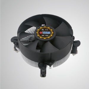 Intel LGA 1155/1156/1200- Low Profile Design CPU Air Cooler with Aluminum Cooling Fins and 95mm Cooling Fan- 156V925X Series - Equipped with radial aluminum cooling fins and silent fan, this CPU cooler can centralize airflow and effectively enhance thermal dissipation