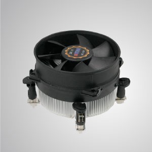 Intel LGA 775- CPU Air Cooler with 95mm Fan and Aluminum Cooling Fins/ TDP 105W - Equipped with radial aluminum cooling fins, 30mm pure copper base and 92mm giant silent fan, this CPU cooling cooler is capable of accelerate heat transfer.