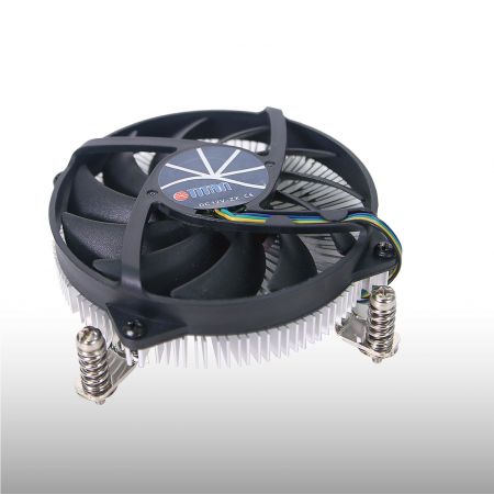 Intel LGA 1700-CPU-Luftkühler mit niedrigem Profil und Aluminium-Kühlrippen/ TDP 65 W ~ TDP 95 W - Ausgestattet mit radialen Aluminium-Kühlrippen und einem leisen Lüfter kann dieser CPU-Kühler den Luftstrom zentrieren und die Wärmeableitung effektiv verbessern.