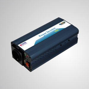 Inversor de corriente de onda sinusoidal modificada 300W 12V DC a 230V AC con adaptador de coche con puerto USB - Inversor de energía de onda sinusoidal modificada TITAN de 300 W con puerto USB