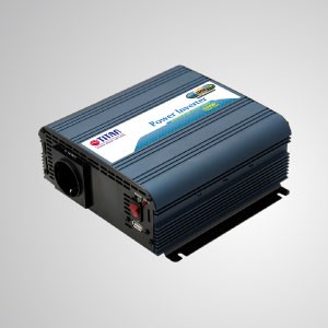 Inversor de corriente de onda sinusoidal modificada de 600 W, 12 V/24 V CC a 230 V CA con puerto USB, adaptador de coche