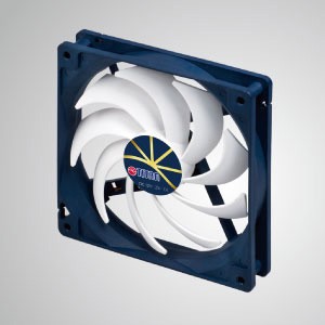 12V DC 0.4A Cooling Fan with Extreme Silent Low Speed Control / 140mm x 140mm x 25mm - "3 extreme" Features: Extreme silent, extreme low speed, and extreme low power consumption.