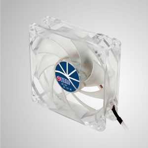 12V DC 92mm LED Transparent Kukri Silent Cooling Fan with 9-blades - With transparent frame and 92mm silent 9-blades fan, creating a sparkling but low profile cooling performance