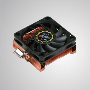 1U/2U Intel Socket 370- Low Profile Design CPU Cooler with Copper Cooling Fins - Uitgerust met zuiver koperen koelribben, kan deze CPU-koeler de thermische afvoer van de CPU aanzienlijk versterken.