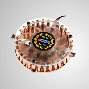 12-V-DC-Chipsatz und DIY-Kupfer-Montagekit-Kühler mit 50-mm-LED-Lüfter - Mit einem 50-mm-LED-Kristalllüfter und einem Kupferkühler ist dies ein DIY-Montagekühler für die VGA- und Chipsatzkühlung