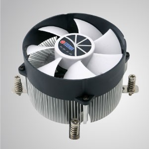 IntelLGA2011/2066-アルミニウム冷却フィン付きCPUエアクーラー/TDP130W - Intel LGA 2011-ラジアルアルミニウム冷却フィン、30mm純銅ベース、90mm巨大サイレントファンを装備。