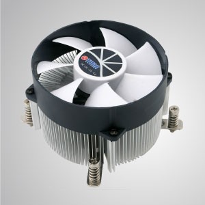 Intel LGA 2011/2066 – CPU-Luftkühler mit Aluminium-Kühlrippen und 35-mm-Kupferbasis / TDP 130 W - Ausgestattet mit radialen Aluminium-Kühlrippen, 35-mm-Basis aus reinem Kupfer und 90-mm-Lüfter.