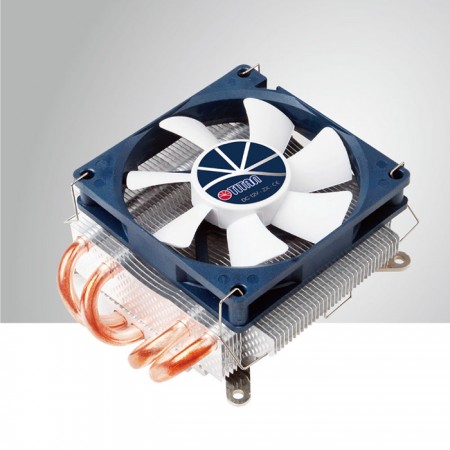 Universal- Low Profile Design CPU Air Cooler with 4 DC Heat Pipes and 80mm PWM Fan / 46 mm TDP 130W - CPU Cooler, Cooler | in Taiwan Custom RV