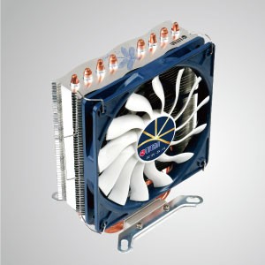 Universal- CPU Air Cooling Cooler with 4 DC Heat Pipes and 120mm Fan / Dragonfly 4/ TDP 160W - Featured with 4 optimized u-shaped direct contact heat pipes and a 120mm low-noise cooling fan. It is able to accelerate heatsink by airflow circulation.