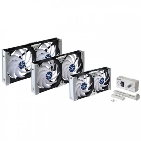 This is a multi-purpose rack mount cooling venitlation fan with manual and auto temperature speed controller. The fan is suitable for fridge fan in moterhome or cabinet ventilation.