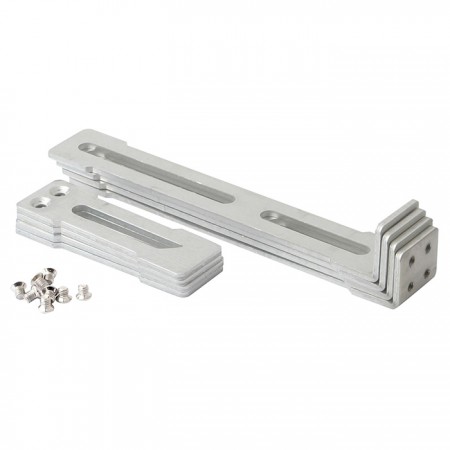 Clip de rack ajustable con rieles de montaje para adaptarse a diferentes necesidades de instalación.