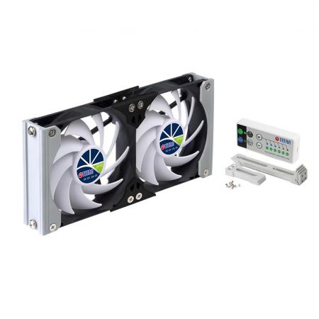 This is a multi-purpose rack mount cooling venitlation fan with manual and auto temperature speed controller. The fan is suitable for fridge fan in moterhome or cabinet ventilation.