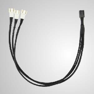 3-poliger x 3-Lüfteranschluss, Netzteilkabel – Wandelt 12 V in 9 V um - 3-Pin x 3 Lüfteranschluss Netzteilkabel