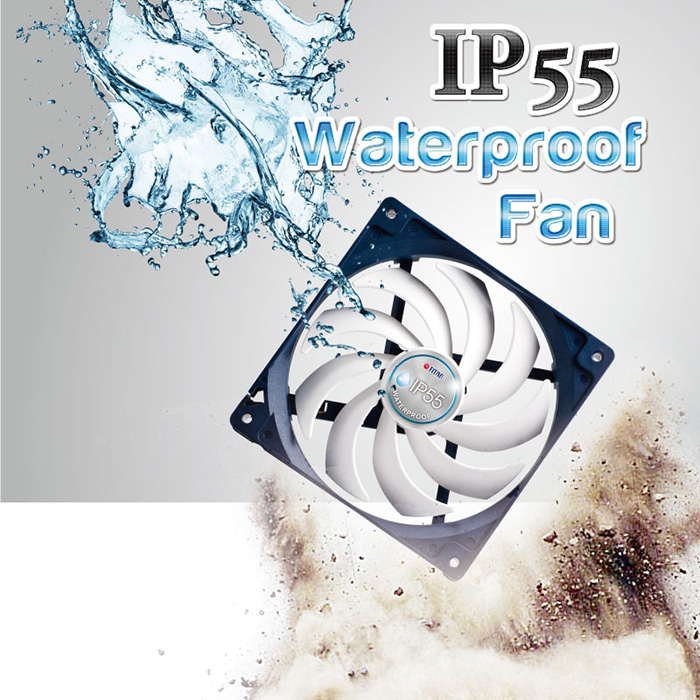 12V DC IP55 Waterproof / Dustproof Case Cooling Fan / 140mm Supply CE