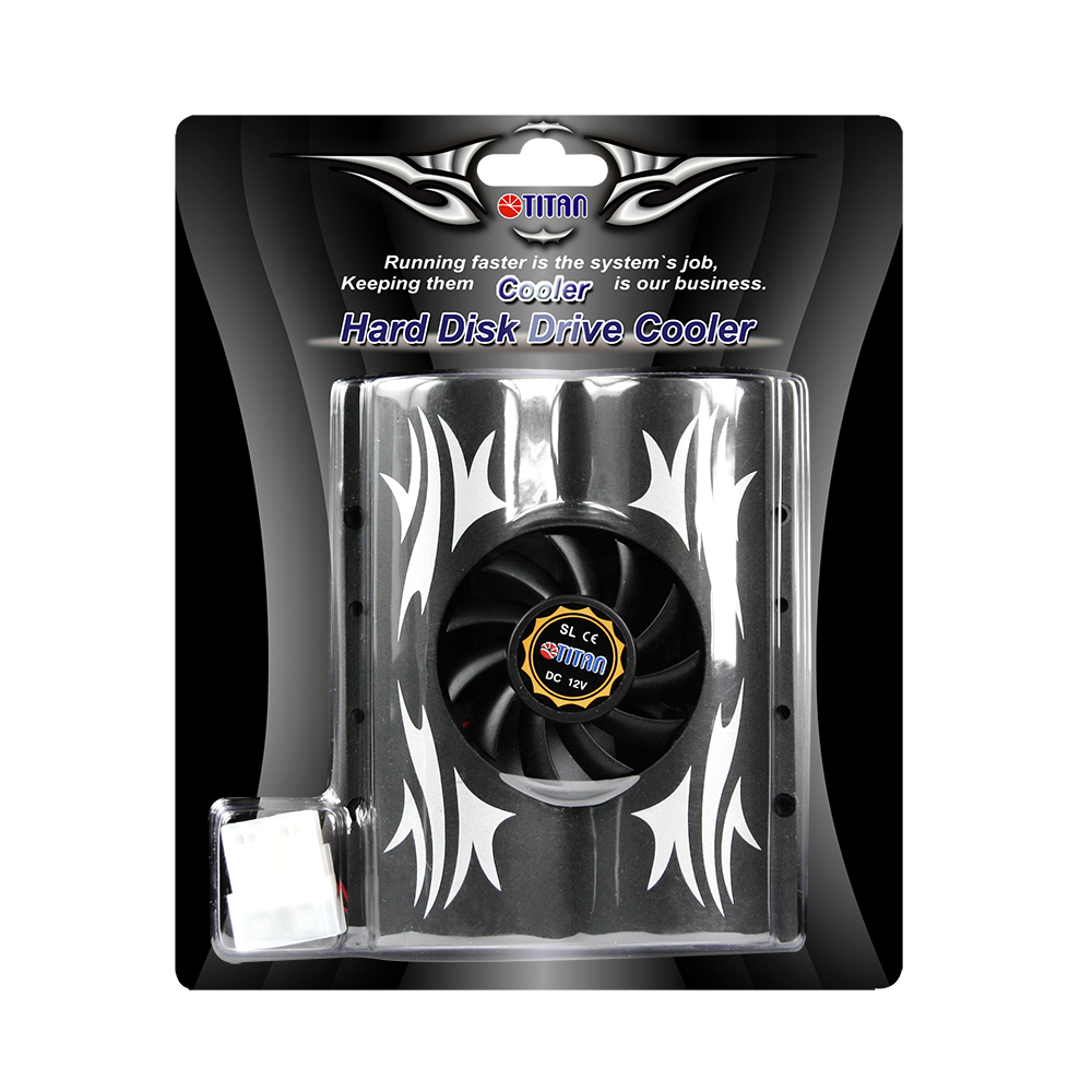 12V DC 3.5" HDD Cooler with 60mm Cooling Fan (Black) Supply CE, TUV